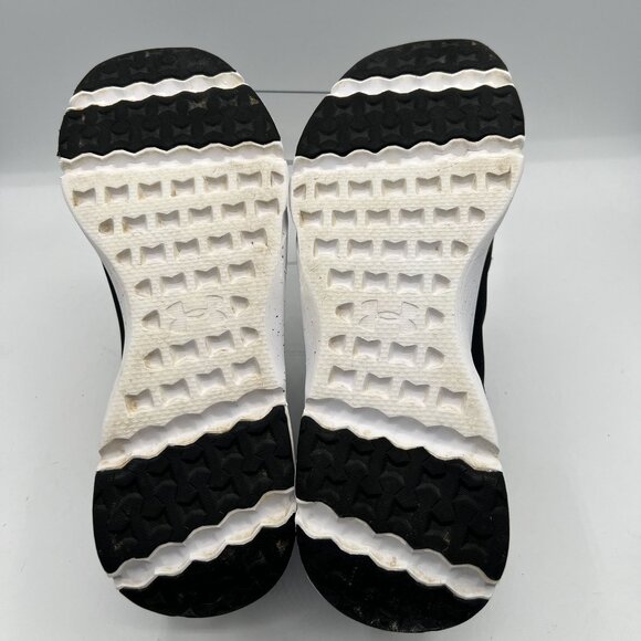 Under Armour Mens 10 Black White Lightweight Athletic Running Shoes Mesh Upper - Picture 12 of 13